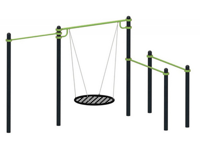 Уличный турник, брусья, качели «гнездо» TORUDA 113