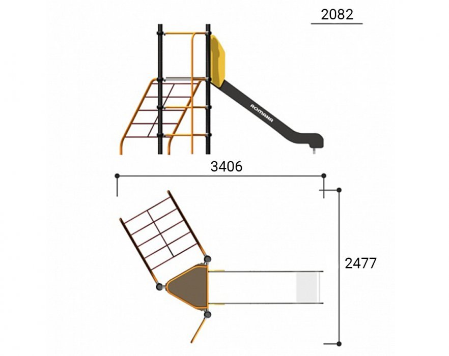 Игровой комплекс Треугольник Romana 401.25.00 - вид 2