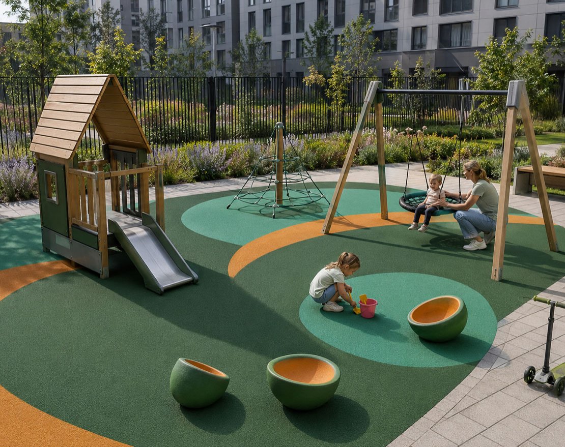 Бесшовное резиновое покрытие TORUDA Eco Soft Sandwich EPDM с укладкой - вид 4