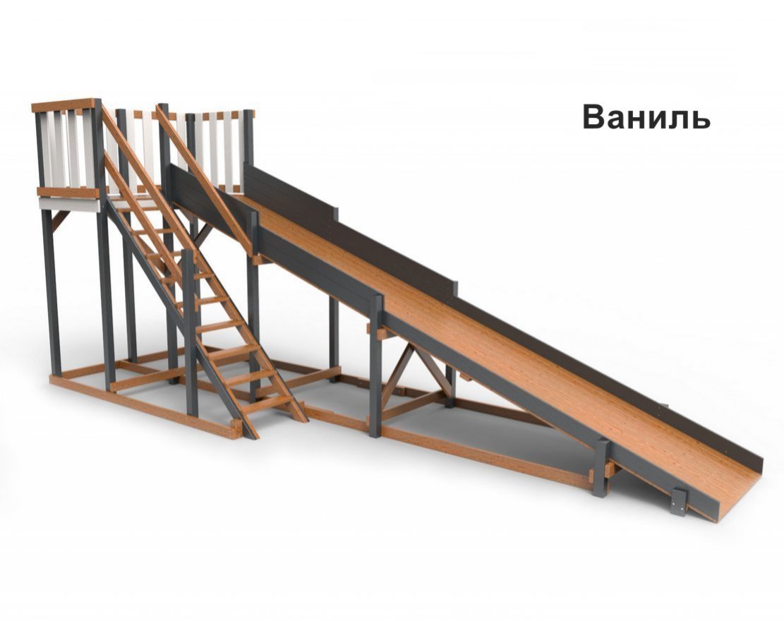 Деревянная зимняя горка Сорбет Мята 3 - вид 8