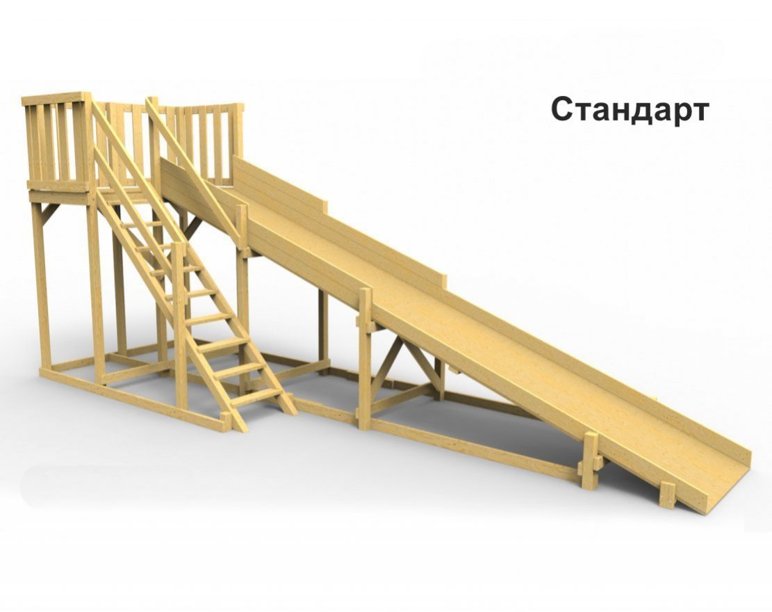 Деревянная зимняя горка Сорбет Мята 3 - вид 0