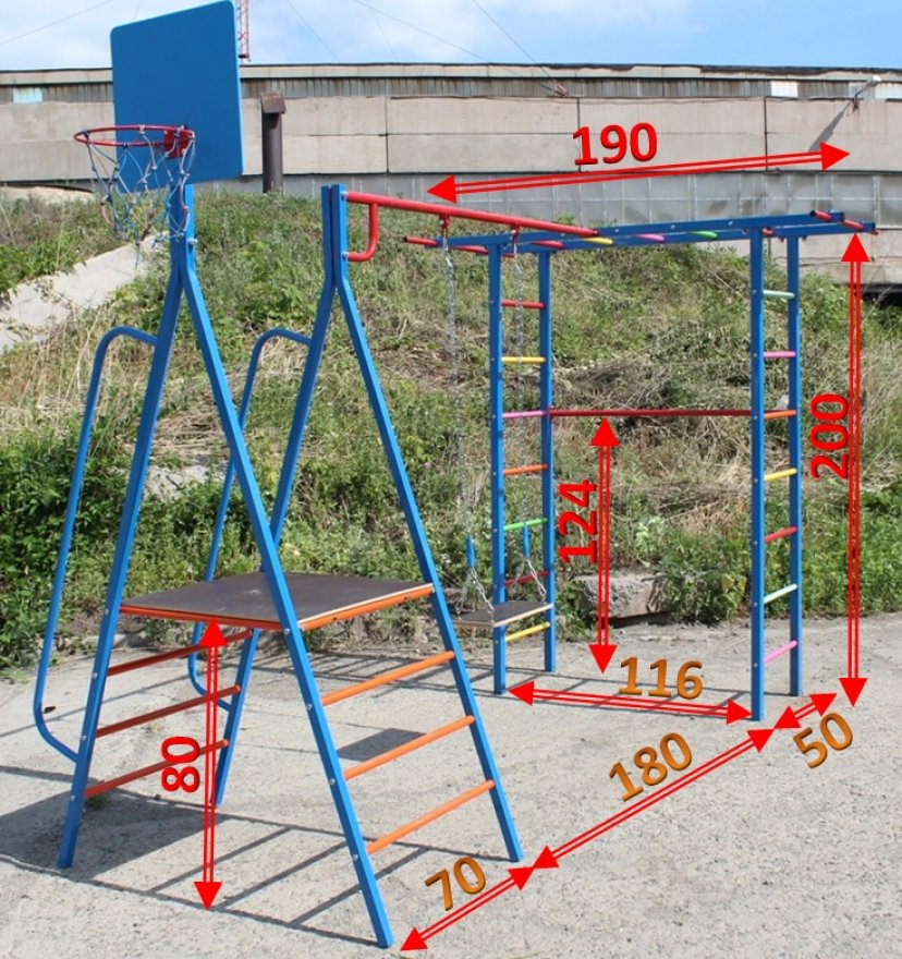 Уличный ДСК Дача с горкой - вид 4