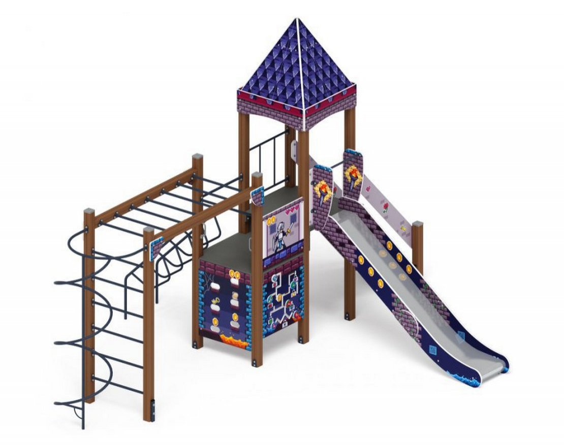 Уличный ДСК Крепость Пиксельград-3 - вид 1