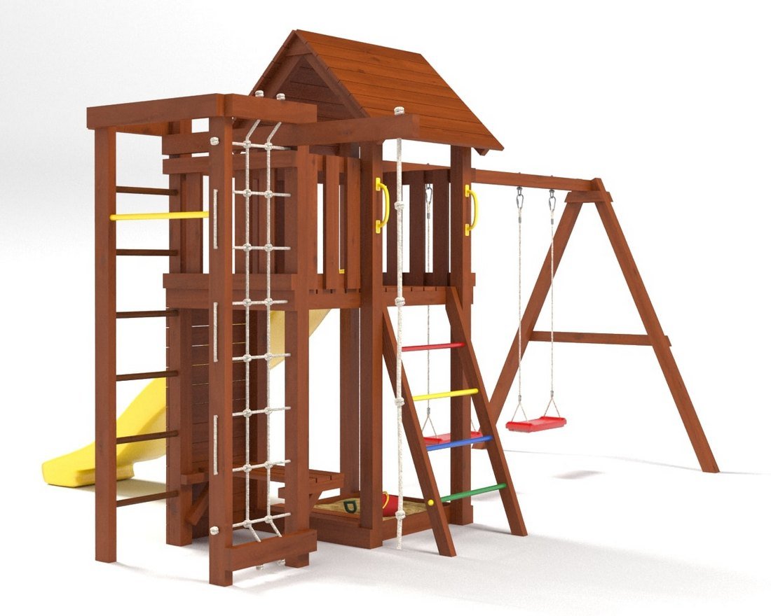 Детская игровая площадка Савушка Мастер - 10 (Махагон)