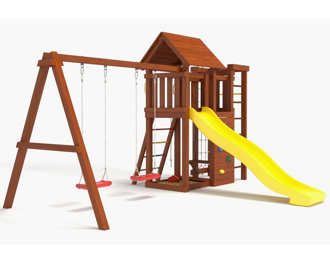 Детская игровая площадка Савушка Мастер - 10 (Махагон)