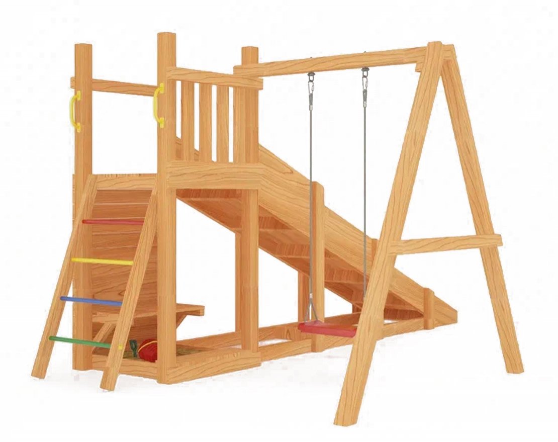 Уличный ДСК Гарда 6 с качелями (всесезонная) - вид 3