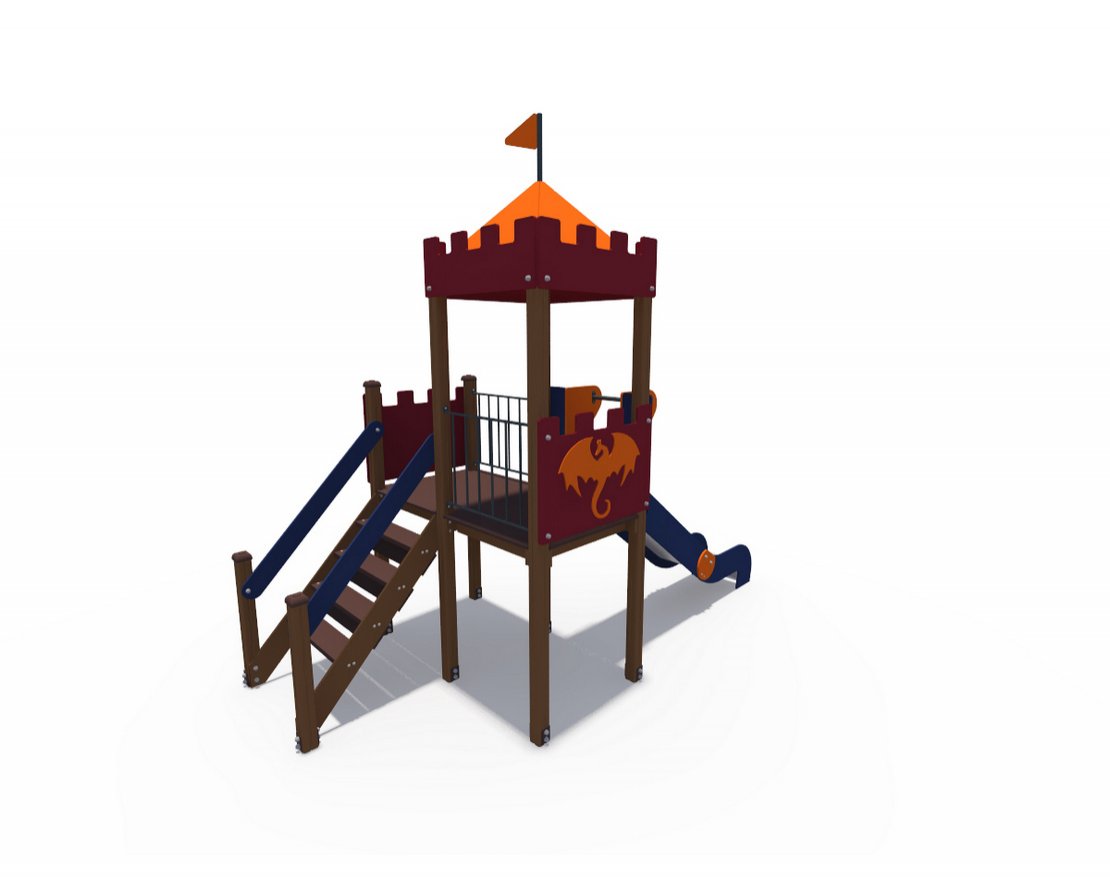 Детский игровой комплекс Империя Башня дракона Н-1200 ДИО 02010 - вид 1