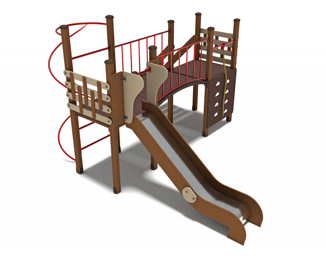 Детский игровой комплекс Браун ДИО 04012 со спиралью Н-1200 - вид 1