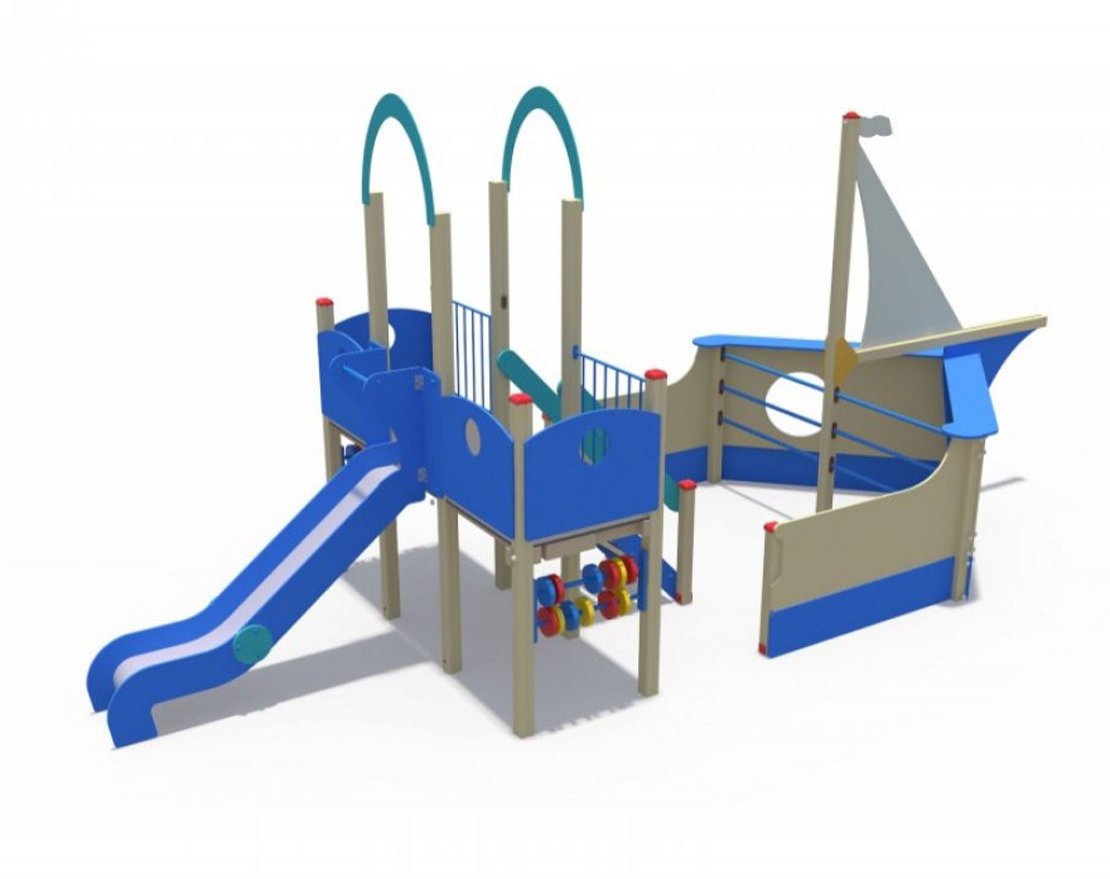 Уличный ДСК Лагуна Н-1200 в виде парусника ДИО 10117.1 - вид 1