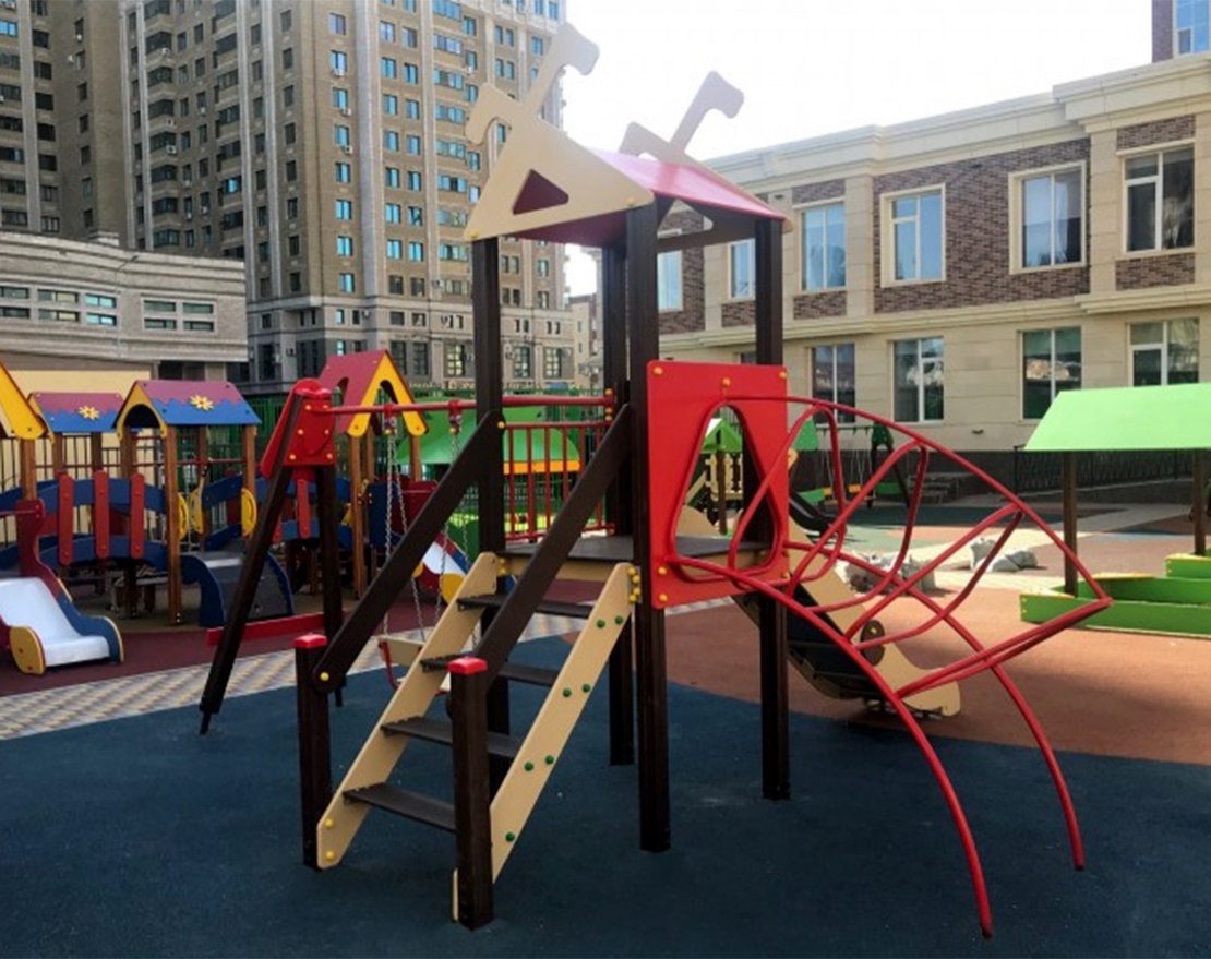 Детский игровой комплекс Лесная долина с лазом и качелями ДИО 06100 - вид 1