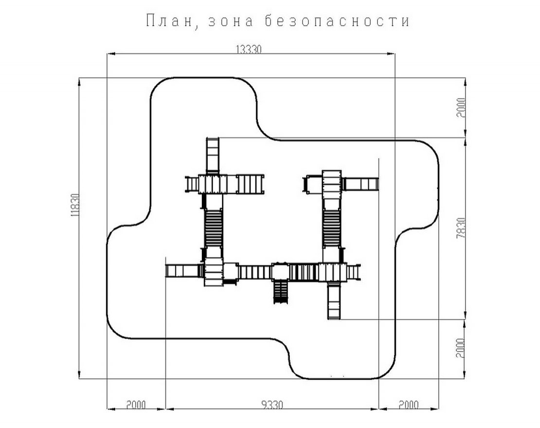 Детский игровой комплекс В гостях у сказки  Н 900 ДИК 1.05.01-30