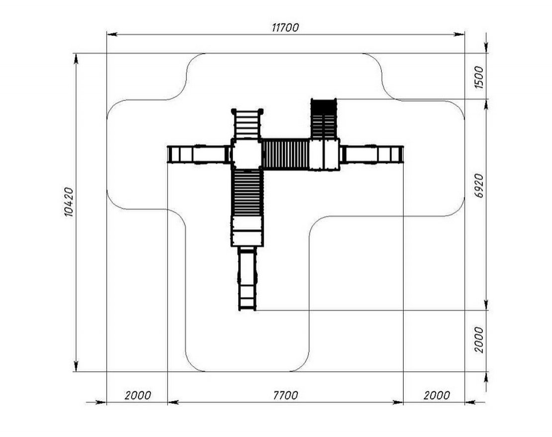 Детский комплекс Городок (Алтай) горка Н 1200 ДИК 2.01.3.03-34