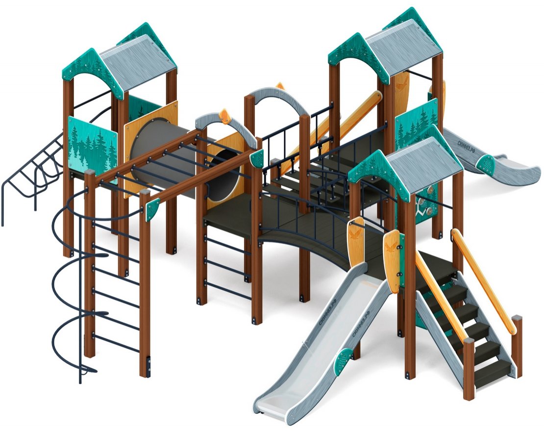 Детский комплекс Дворик детства (Тайга) горка Н 1200 ДИК 2.01.4.02-23