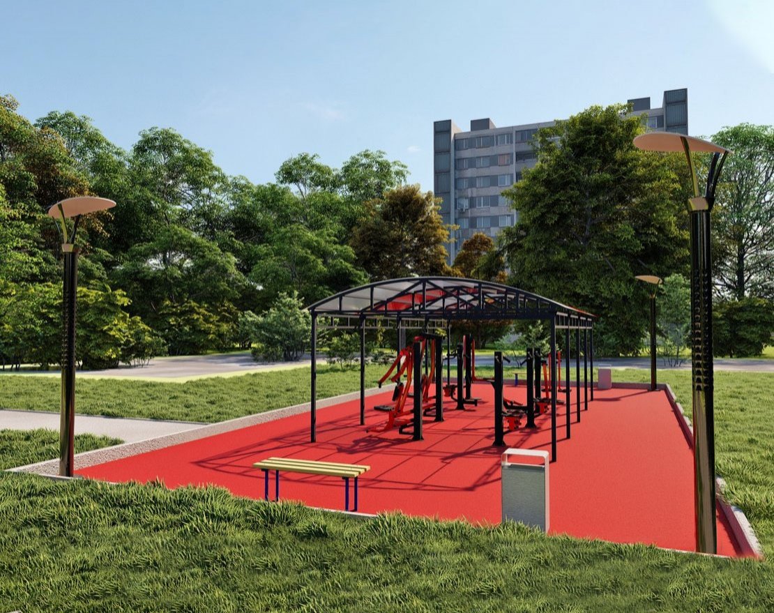 Готовый комплект уличных тренажеров TORUDA №3 (16x8) - вид 2