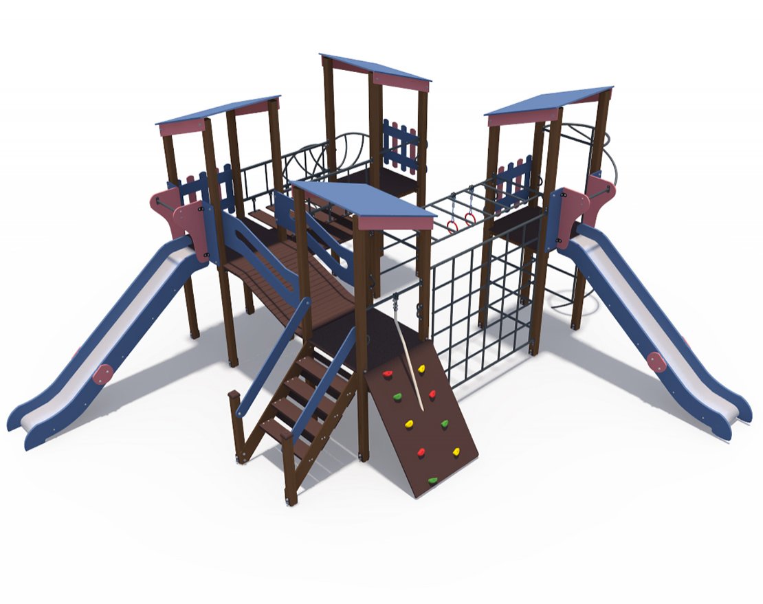 Игровой комплекс Геометрия с металлическими скатами Н-1500 ДИО 10114 - вид 0