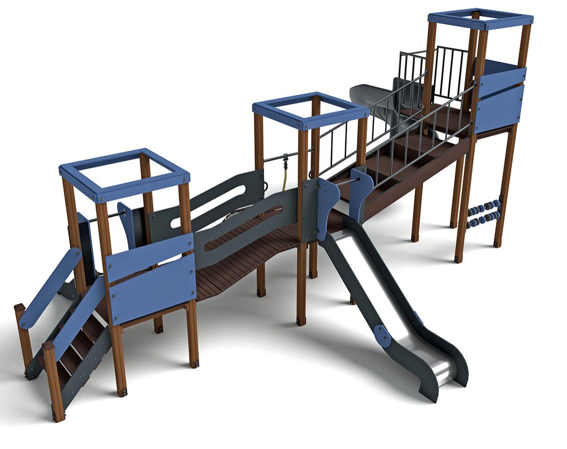 Игровой комплекс Геометрия Н-1200 и Н-2000 ДИО 09020 - вид 1
