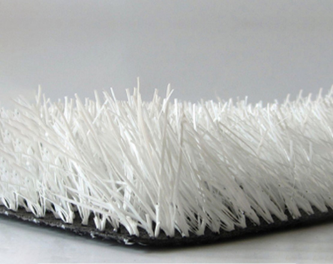 Искусственный газон EcoGrass, 40 мм, 8800 Dtex, цвет белый - вид 0