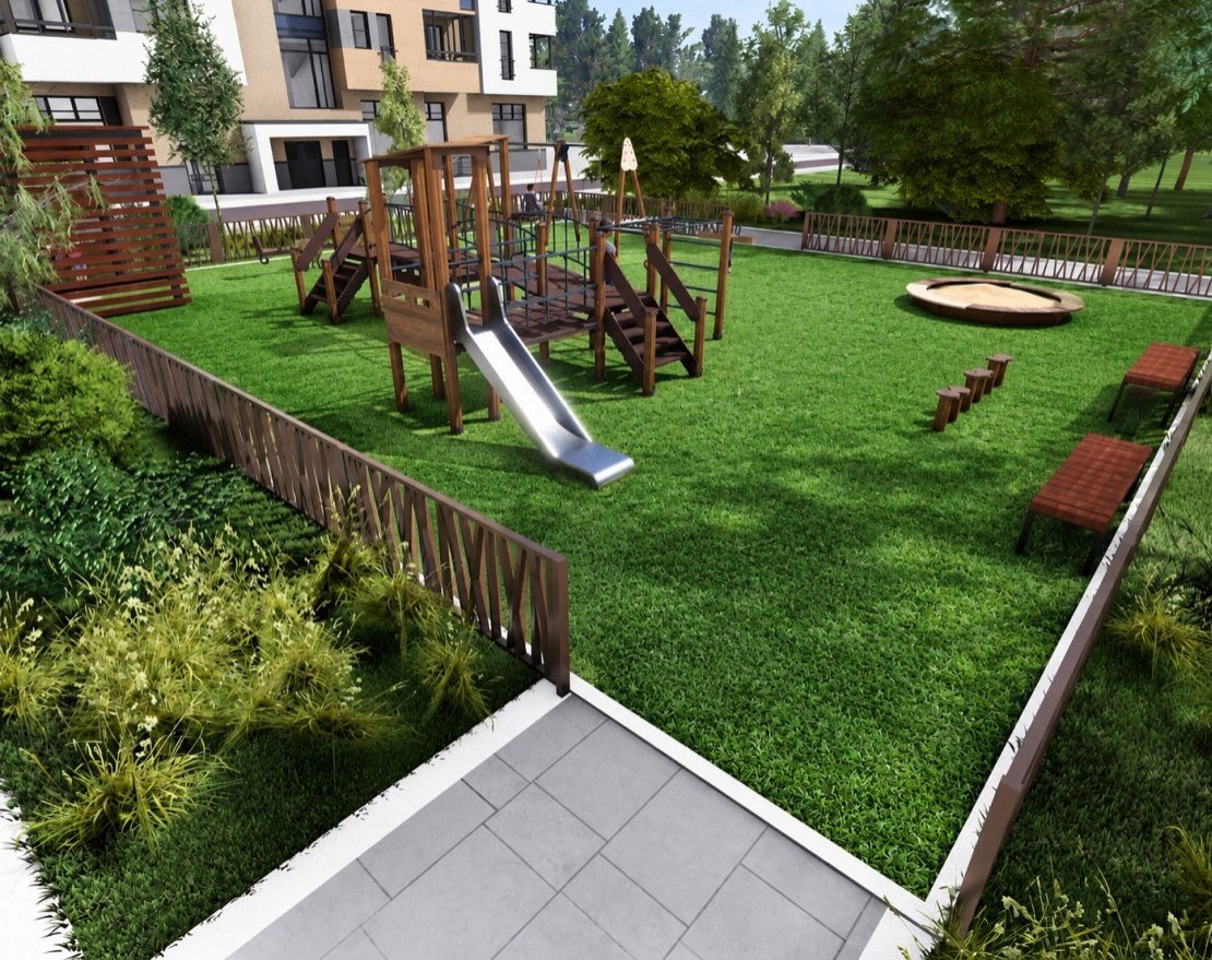 Искусственный газон для детских площадок TORUDA Kids с укладкой - вид 2