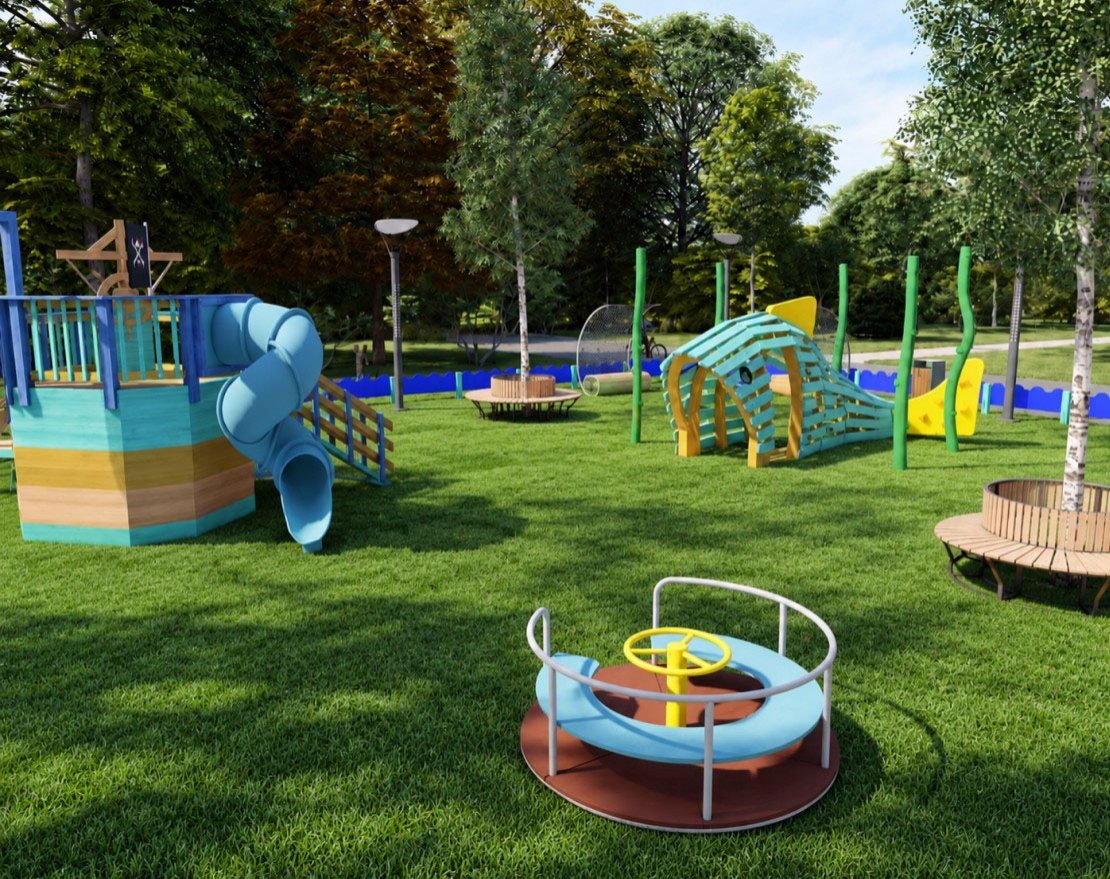 Искусственный газон для детских площадок TORUDA Kids с укладкой - вид 2