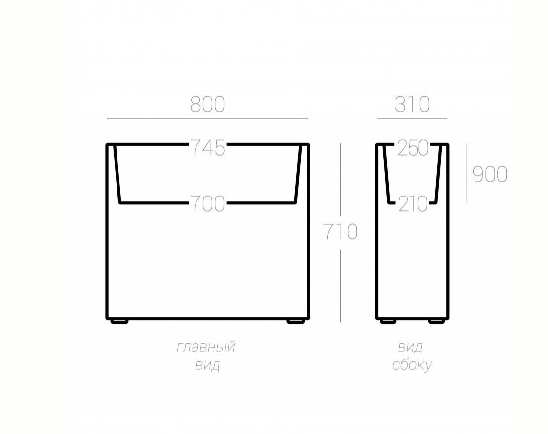 Кашпо High S-M - вид 4
