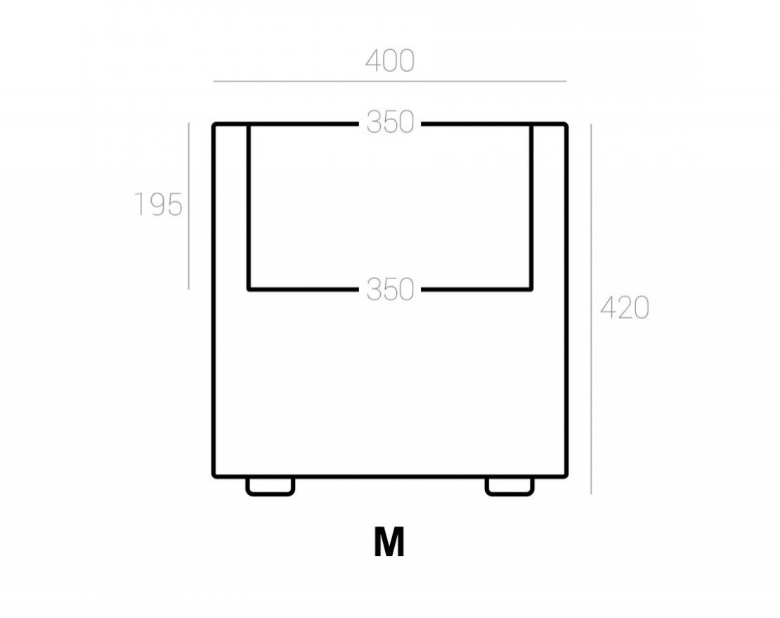 Кашпо-куб Cubo S-M - вид 4