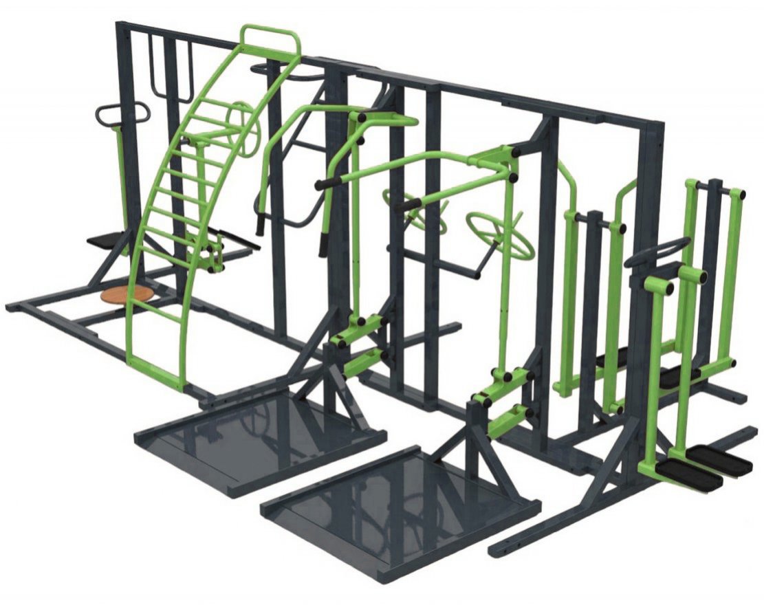 Комплекс с уличными тренажерами TORUDA 003 - вид 2