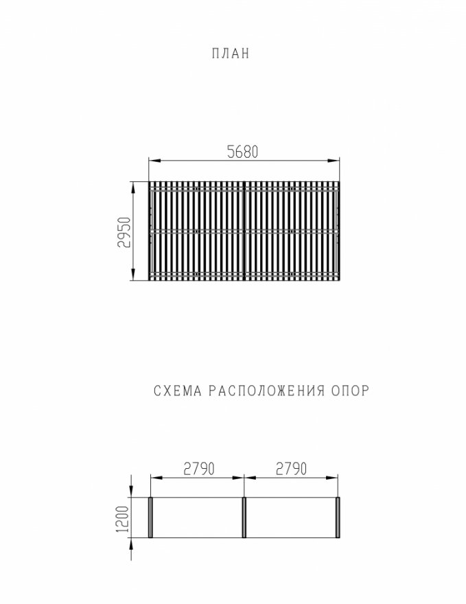 Пергола без поликарбоната МФ 77.03.02-01 - вид 5