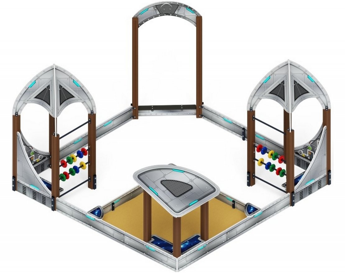 Песочный дворик Космопорт (серый) ИО 6.14.02-01 - вид 0