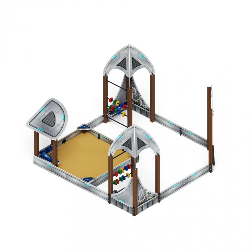 Песочный дворик Космопорт (серый) ИО 6.14.02-01 - вид 1