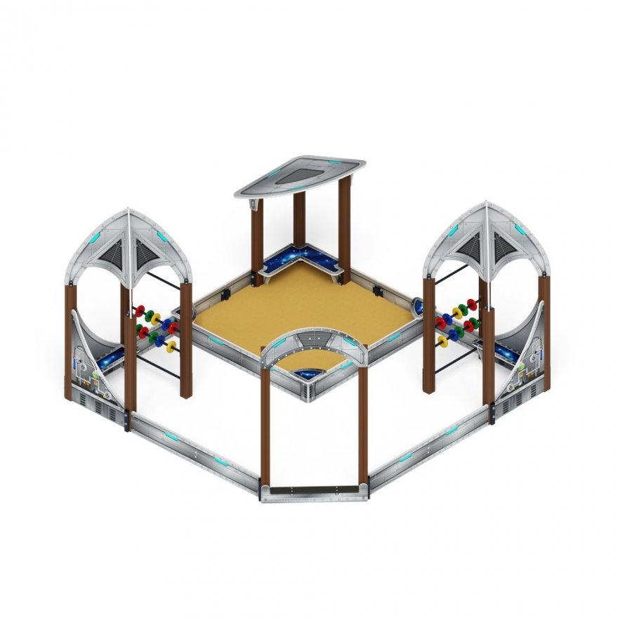 Песочный дворик Космопорт (серый) ИО 6.14.02-01 - вид 2