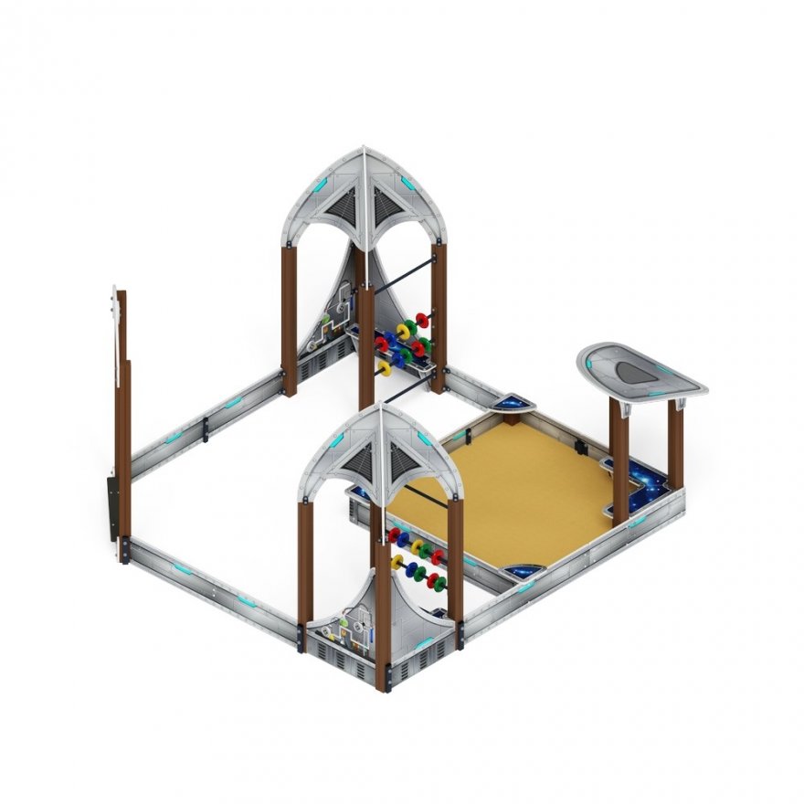 Песочный дворик Космопорт (серый) ИО 6.14.02-01 - вид 3
