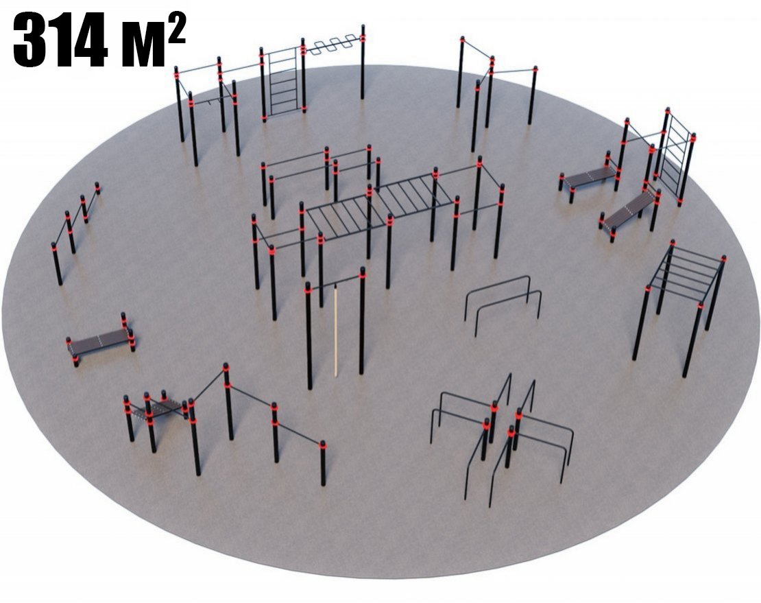 Оборудование для воркаута для Воркаут и ГТО 4-1 (Ø20 м) - вид 0