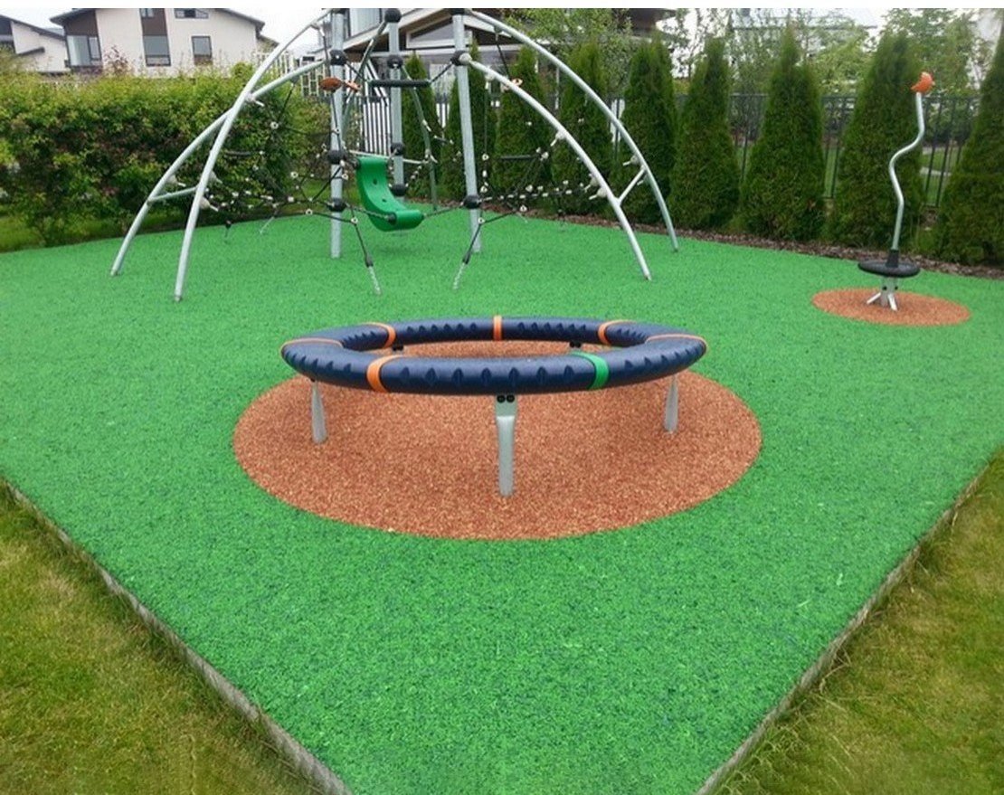 Резиновая мульча TORUDA Rubber mulch с укладкой на подготовленный грунт - вид 1