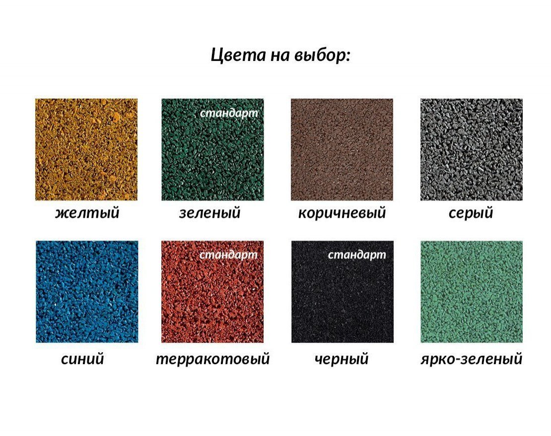 Резиновая плитка Gym 990х990 (15-60 мм) с рельефным основанием - вид 2