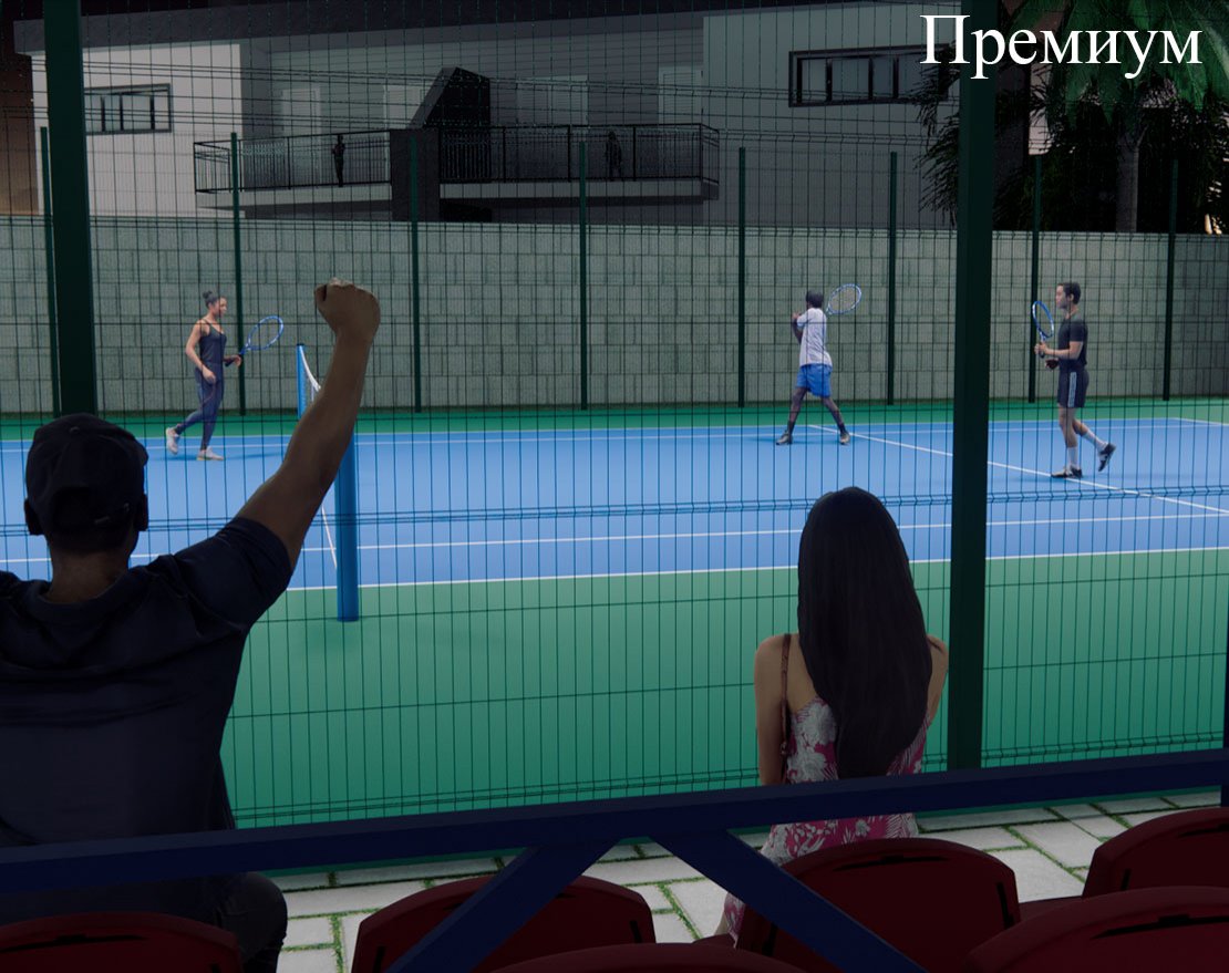 Теннисный корт TORUDA T-1 HARD (37х19, игровое поле 24х11) - вид 2