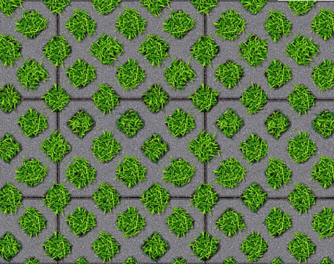 Тротуарная плитка Газонная решетка Стандарт (1 шт.) с укладкой - вид 2