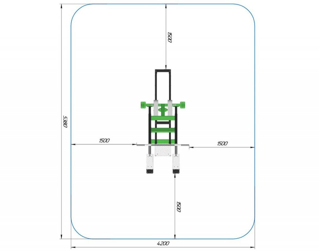 Уличный силовой тренажер Мастер форм - вид 2