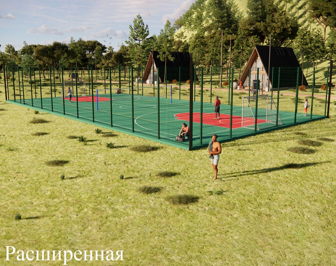 Уличная универсальная спортплощадка TORUDA SP-2 (31х16, игровое поле 28х15) - вид 2