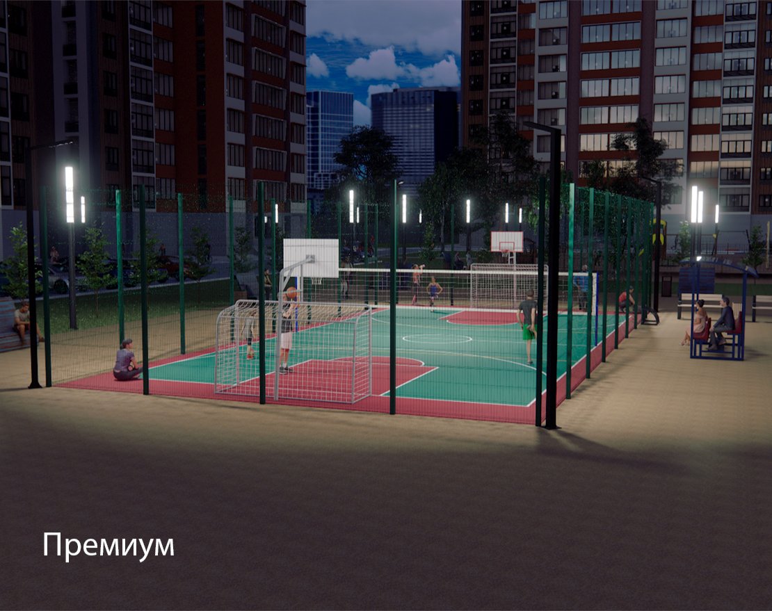 Универсальная спортивная площадка TORUDA SP-3 (21х10, игровое поле 18х9) - вид 2