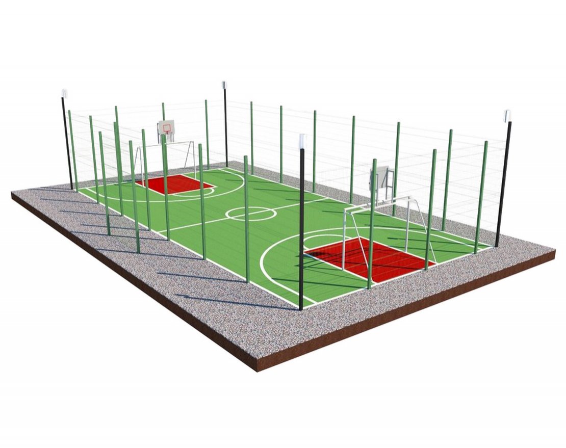 Уличная универсальная спортплощадка TORUDA 7 (18х9) - вид 0