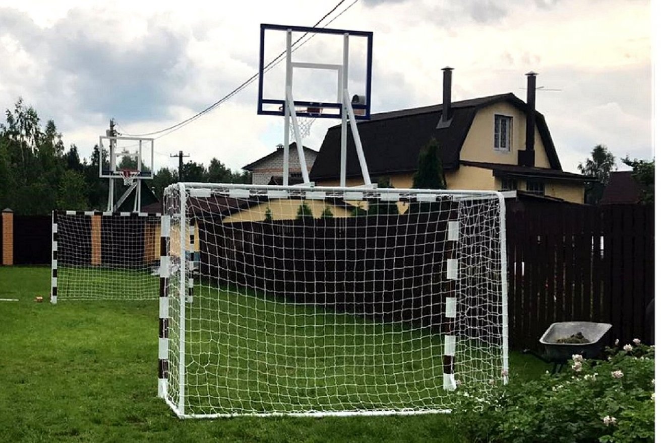 Ворота для мини-футбола с баскетбольным щитом - вид 2